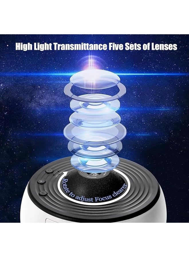 12-in-1 Planetarium Galaxy Projector - HD Realistic Starry Sky Night Light with 12 Film Discs - 360° Rotating Nebula Projector for Kids Bedroom - Adjustable Focus Home Theater Ceiling Decor - Ideal Gift for Birthday, Wedding & Christmas - Image 2